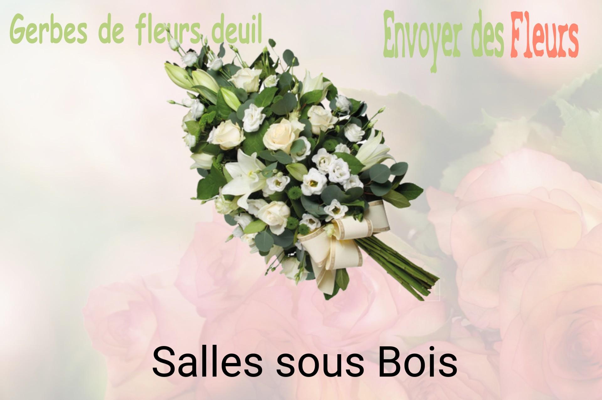 Gerbe de fleurs de deuil livrée à Salles-sous-Bois